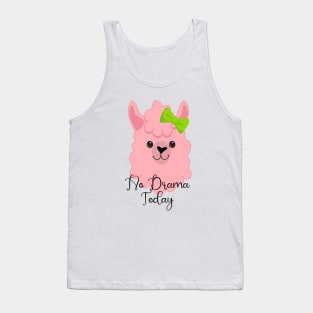 No Drama Today Cool Llama Tank Top